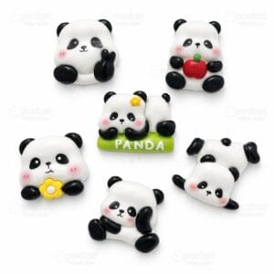 Cute Panda Fridge Magnet Set 6pcs