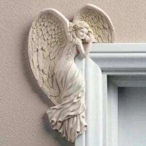 Cream Angel Left Corner Wall Decor