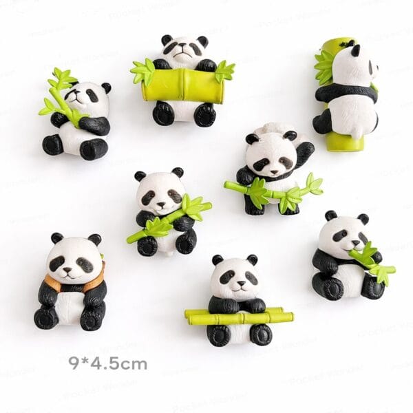 panda fridge magnet set 8pcs