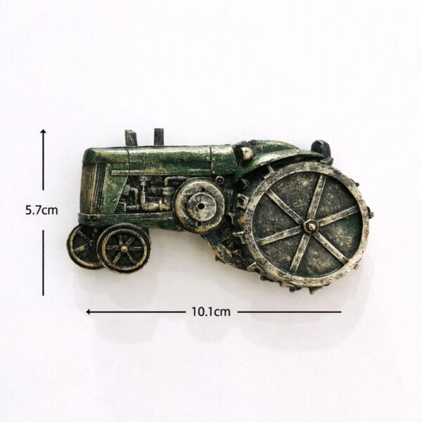 aged black tractor fridge magnet