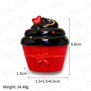 Black & Red Cupcake Fridge Magnet