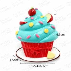 Blue Frosting Cupcake Fridge Magnet