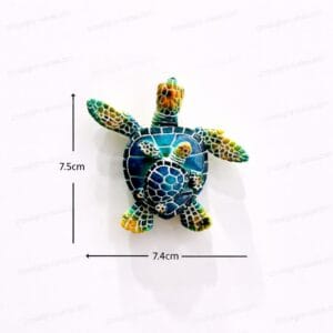 blue green sea turtle fridge magnet