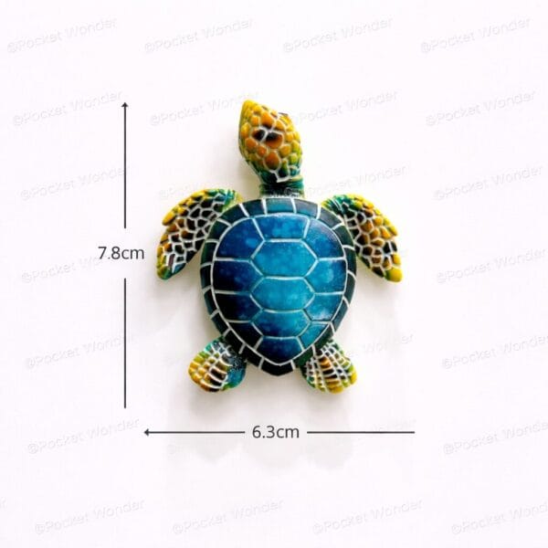 Blue Hawksbill Sea Turtle Fridge Magnet