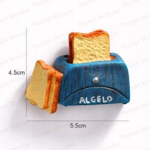 Blue Toaster Bread Fridge Magnet