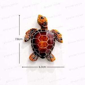 Brown Hawksbill Sea Turtle Fridge Magnet