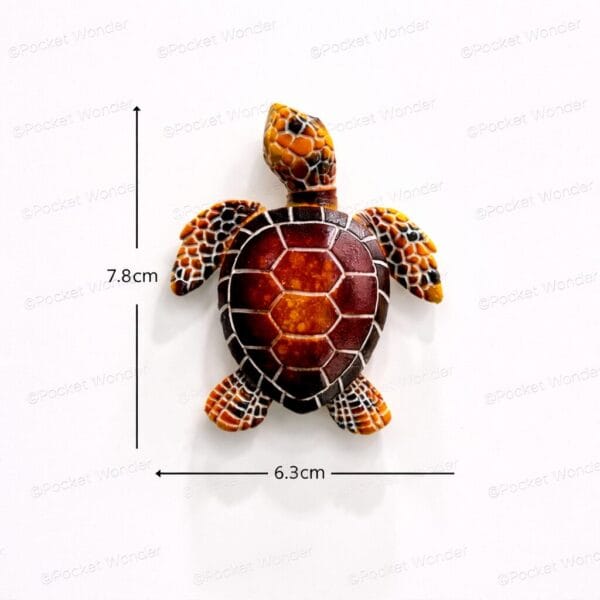 Brown Hawksbill Sea Turtle Fridge Magnet