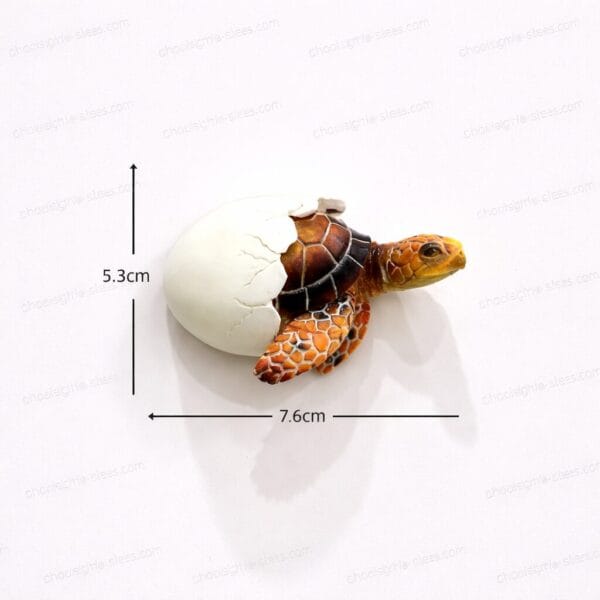 brown turtle hatch fridge magnet