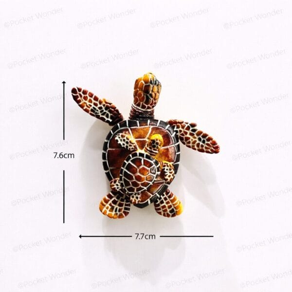 brown sea turtle fridge magnet
