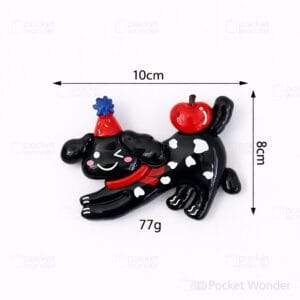 Cute black puppy fridge magnet