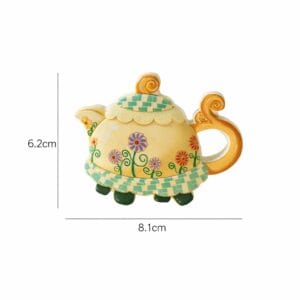 Floral Teapot Fridge Magnet