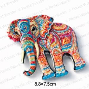 Ornate Multicolour Elephant Fridge Magnet