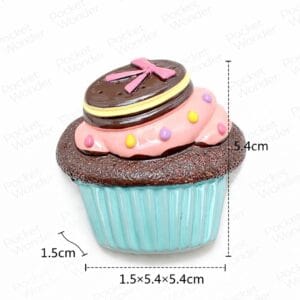 Pink Frosting Cupcake Fridge Magnet
