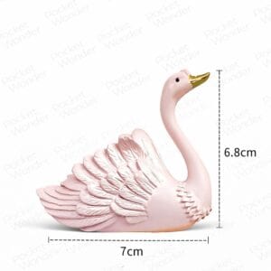 Pink Swan Fridge Magnet Left Facing