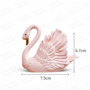 Pink Swan Fridge Magnet Right Facing