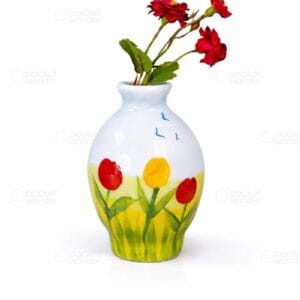 Summer Tulip Vase Fridge Magnet