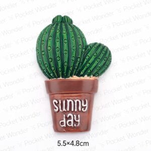 Sunny Day Cactus Fridge Magnet