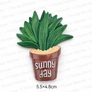 Sunny Day Leafy Succulent Fridge Magnet