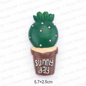 Sunny Day Pink Dot Ball Cactus Fridge Magnet