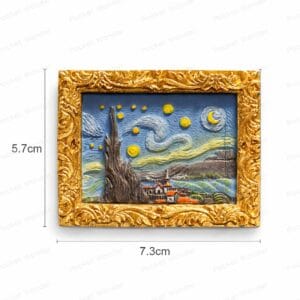 Van Gogh Starry Night Frame Fridge Magnet