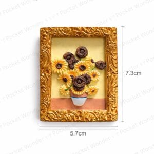Van Gogh Sunflowers Frame Fridge Magnet