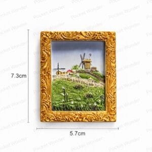 Van Gogh Windmill Frame Fridge Magnet