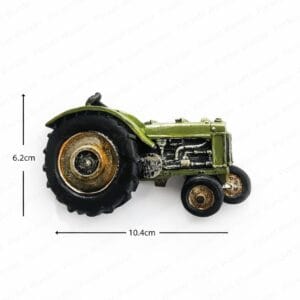 vintage green tractor fridge magnet