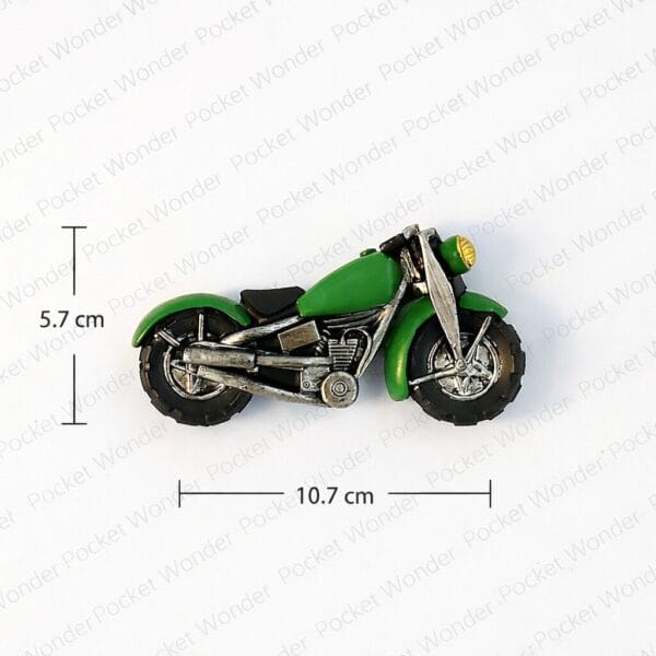Vintage Green Motorcycle Fridge Magnet