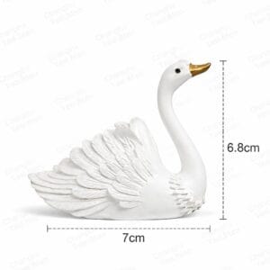 White Swan Fridge Magnet Left Facing