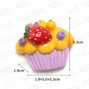Yellow Frosting Cupcake Fridge Magnet