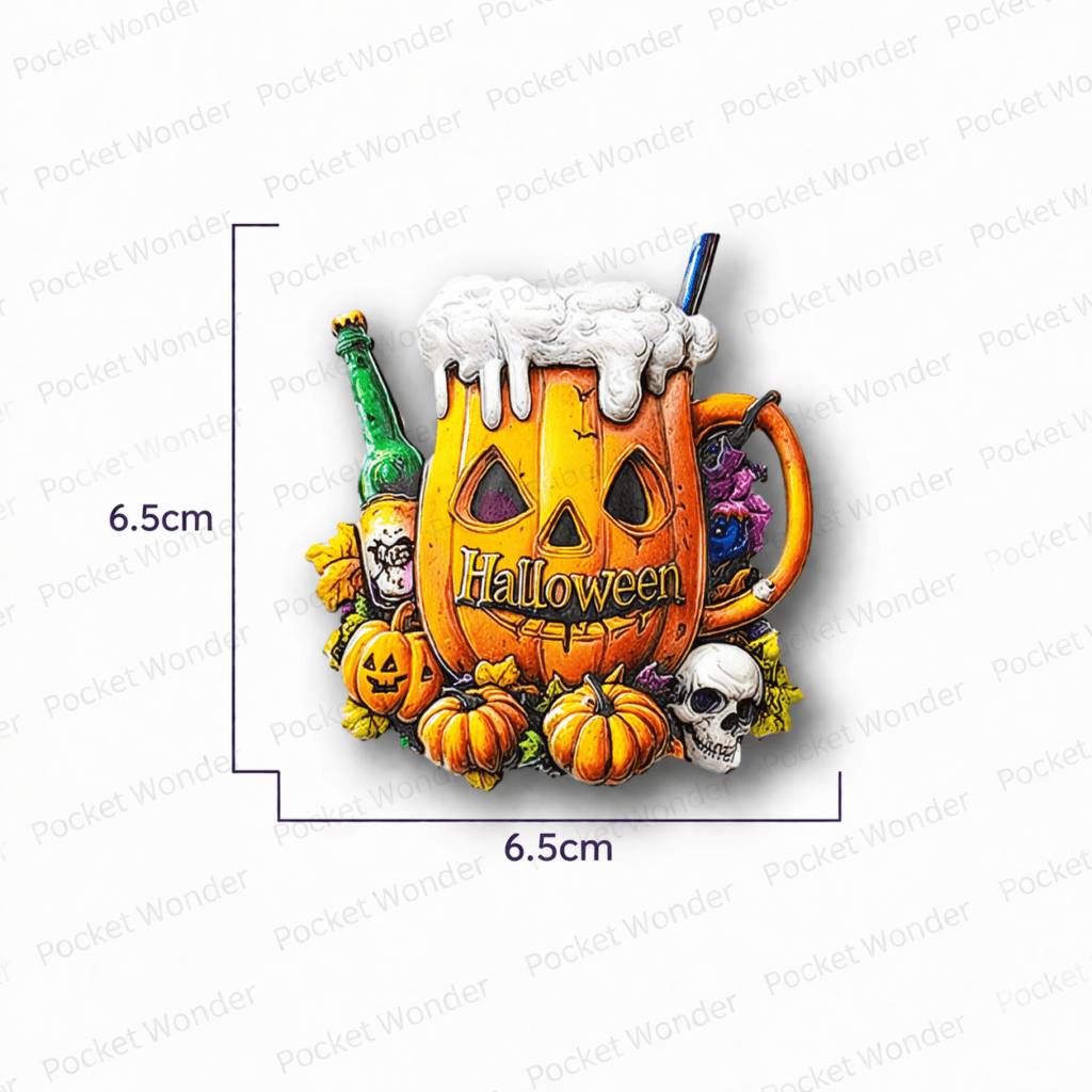 Halloween Pumpkin Mug Fridge Magnet