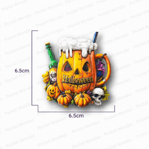 Halloween Pumpkin Mug Fridge Magnet