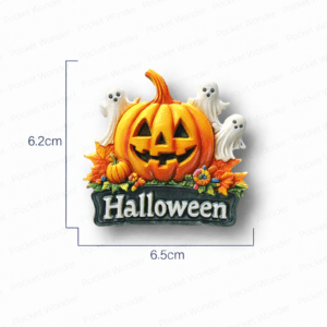 Halloween Pumpkin Ghost Fridge Magnet