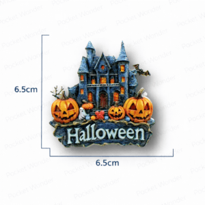 Haunted House Halloween Fridge Magnet
