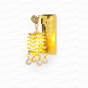 Gold Pagoda Lantern Fridge Magnet