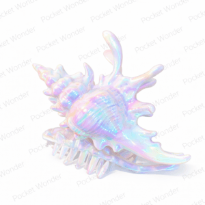 Iridescent Seashell Hair Claw Clip