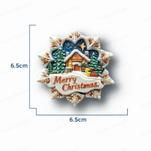 Christmas Cottage Fridge Magnet