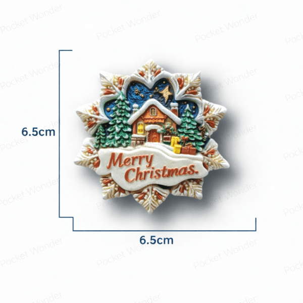 Christmas Cottage Fridge Magnet