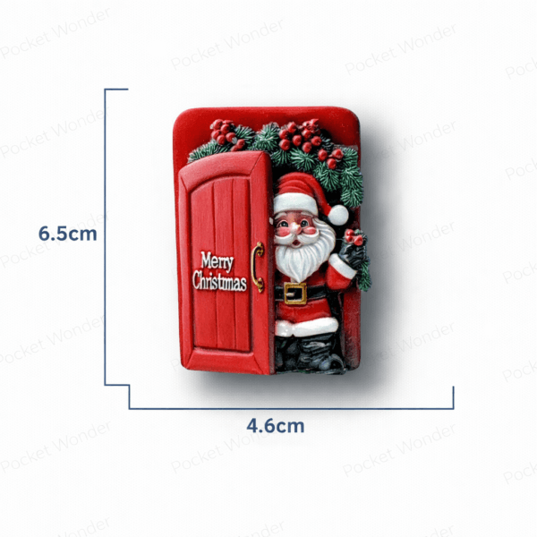 Santa Door Fridge Magnet