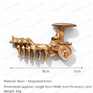 Bronze High Canopy Horse Carriage Fridge Magnet