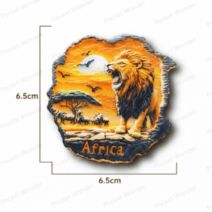 Africa Roaring Lion Fridge Magnet