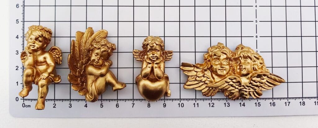 Gold Cherub Fridge Magnet Gift Set – 4pcs Angel Bundle
