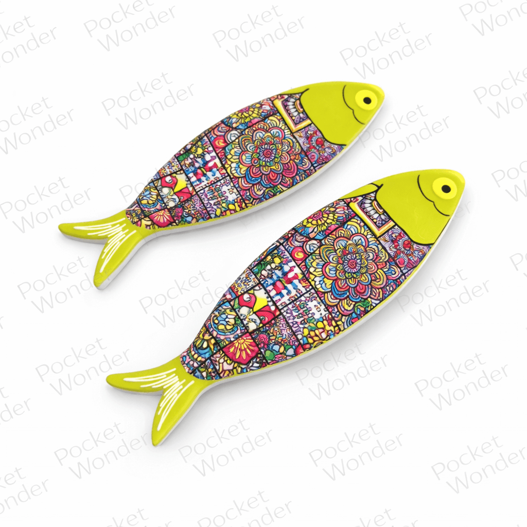 Lime Mosaic Fish Fridge Magnet