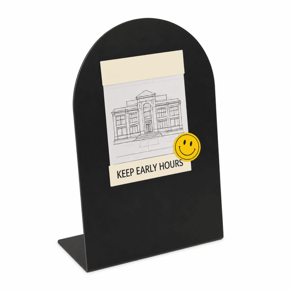 Black Magnetic Desk Organiser Board