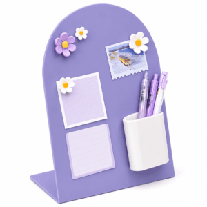 Purple Magnetic Desk Organiser Board