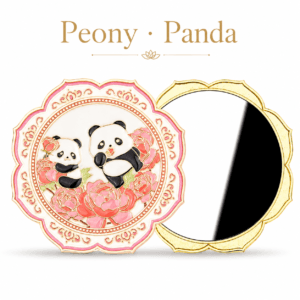 Peony Panda Compact Mirror