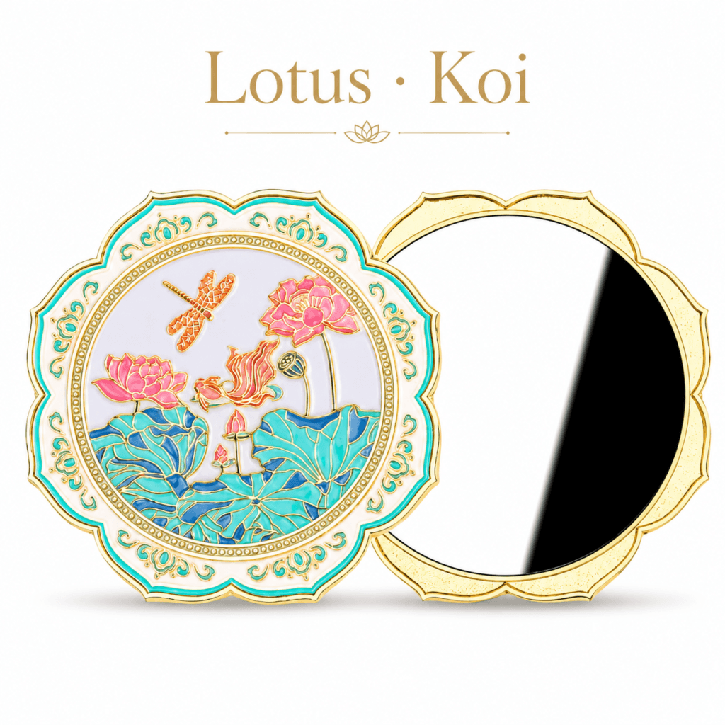 Lotus Koi Compact Mirror