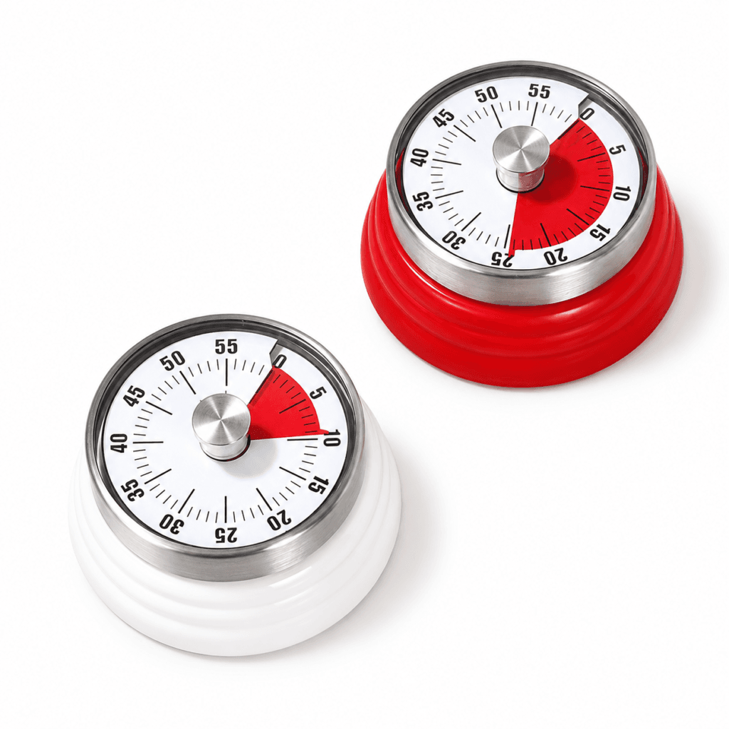 White Timer Fridge Magnet